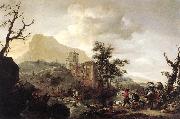 WOUWERMAN, Philips Stag Hunt in a River iut7 oil painting artist